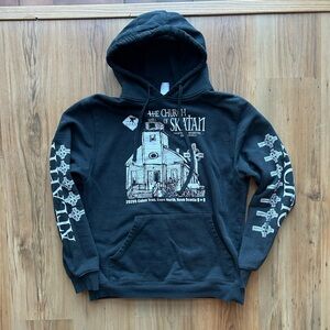 Vintage Black Church of Skatan Hoodie Graphic